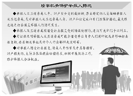 临沧全国检察机关加大保护奖励举报人力度 今年试行举报保护等级划分